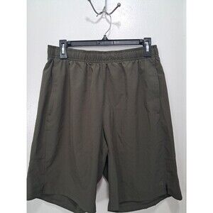 Layer 8 Athletic Shorts With Pockets Men’s Size L Olive Green Elastic Waist